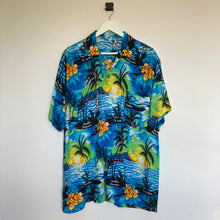Charger l'image dans la galerie, Chemise hawaïenne bleue à fleurs pour soirée