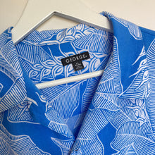 Charger l'image dans la galerie, Chemise hawaïenne bleue et blanche (L)