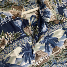 Charger l'image dans la galerie, Chemise hawaïenne vintage bleu foncée (2XL)