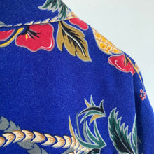 Charger l'image dans la galerie, Chemise hawaienne vintage bleue et rouge (XL)