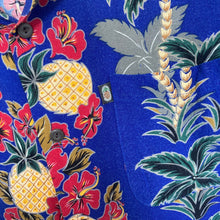 Charger l'image dans la galerie, Chemise hawaienne vintage bleue et rouge (XL)