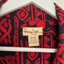Charger l'image dans la galerie, Chemise hawaïenne vintage rouge et noire (2XL)