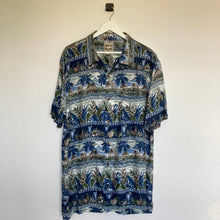 Charger l'image dans la galerie, Chemise hawaïenne vintage bleu foncée pour homme