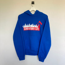 Charger l'image dans la galerie, Sweat à capuche bleu à imprimé usa (XS/S)