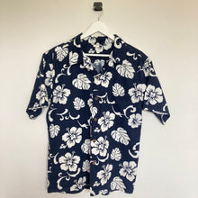 Charger l'image dans la galerie, Chemise hawaïenne homme vintage à fleurs - bleu foncé