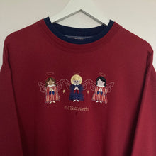 Charger l'image dans la galerie, Sweat vintage de Noël brodé (L)