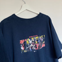 Charger l'image dans la galerie, T-shirt bleu foncé imprimé au dos "Harkins Theatre" (XL ou M/L oversize)