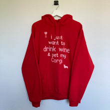 Charger l'image dans la galerie, Sweat à capuche rouge à imprimé vintage
