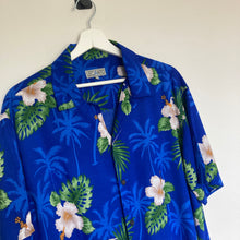 Charger l'image dans la galerie, Chemise hawaïenne bleue à fleur (L)
