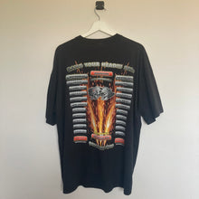 Charger l'image dans la galerie, T-shirt noir imprimé au dos (M oversize / L)