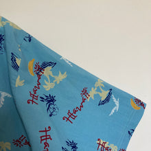 Charger l'image dans la galerie, Chemise hawaienne vintage turquoise (M)