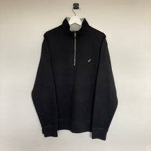 Charger l'image dans la galerie, Pull Nautica noir col à zip 1/4 (L)
