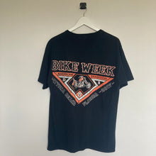 Charger l'image dans la galerie, Tee-shirt noir imprimé au dos (M oversize / L)