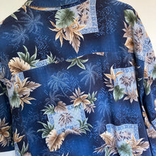 Charger l'image dans la galerie, Chemise hawaienne vintage poche à recoudre (2XL)