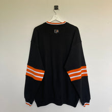 Charger l'image dans la galerie, Sweat vintage oversize Lee Sport Philadelphia Flyers NHL noir et orange