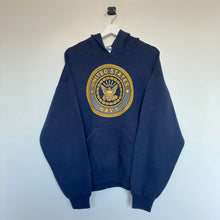 Charger l'image dans la galerie,     sweat vintage a capuche bleu marine navy usa
