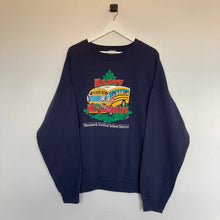 Charger l'image dans la galerie, sweat-vintage-de-noel-bleu-fonce-homme-2xl