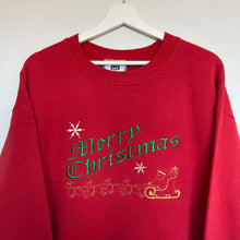 Charger l'image dans la galerie, sweat-vintage-de-noel-made-in-usa-rouge-homme