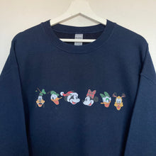 Charger l'image dans la galerie, sweat-vintage-disney-noel-bleu-marine-homme