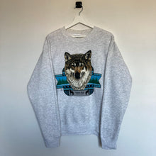 Charger l'image dans la galerie, sweat-vintage-gris-animal-loup