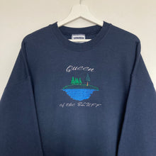 Charger l'image dans la galerie, sweat-vintage-homme-marine-90s