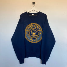 Charger l'image dans la galerie,      sweat-vintage-usa-bleu-marines-navy
