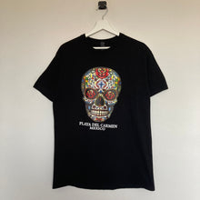 Charger l'image dans la galerie, t-shirt-noir-homme-vintage-imprime-mexicain-tete-de-mort