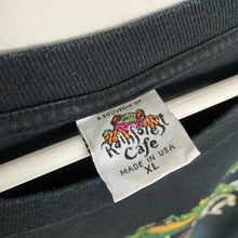 Charger l'image dans la galerie, t-shirt-noir-homme-vintage-imprime-rainforest-cafe-made-in-usa