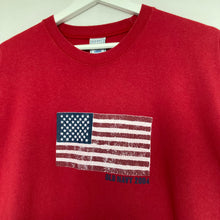 Charger l'image dans la galerie, t-shirt-vintage-homme-rouge-a-imprime-motif-usa