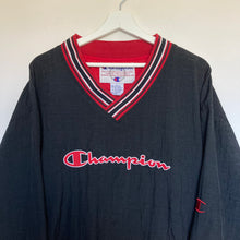 Charger l'image dans la galerie, veste-champion-vintage-noir-et-rouge-homme