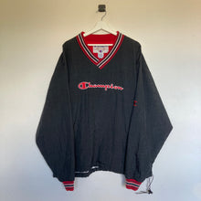 Charger l'image dans la galerie, veste-champion-vintage-noir-et-rouge-homme