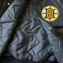 Charger l'image dans la galerie, veste-vintage-bomber-bruins-homme-noir