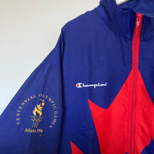 Charger l'image dans la galerie, veste-vintage-champion-jeux-olympiques-1996-atlanta-flamme-fire-canada