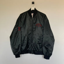 Charger l'image dans la galerie, veste-vintage-homme-noire-americaine-satin-nylon-usa