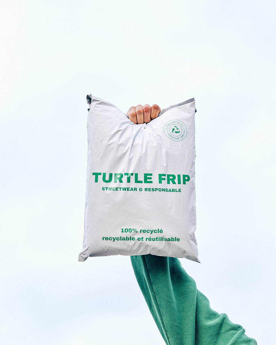 Emballage eco responsable recycle recyclable reutilisable - friperie en ligne turtle frip