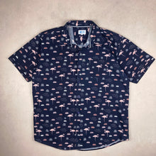Charger l'image dans la galerie, chemise-a-fleurs-homme-bleue-marine
