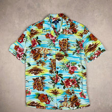 Charger l'image dans la galerie, chemise-a-fleurs-homme-turquoise
