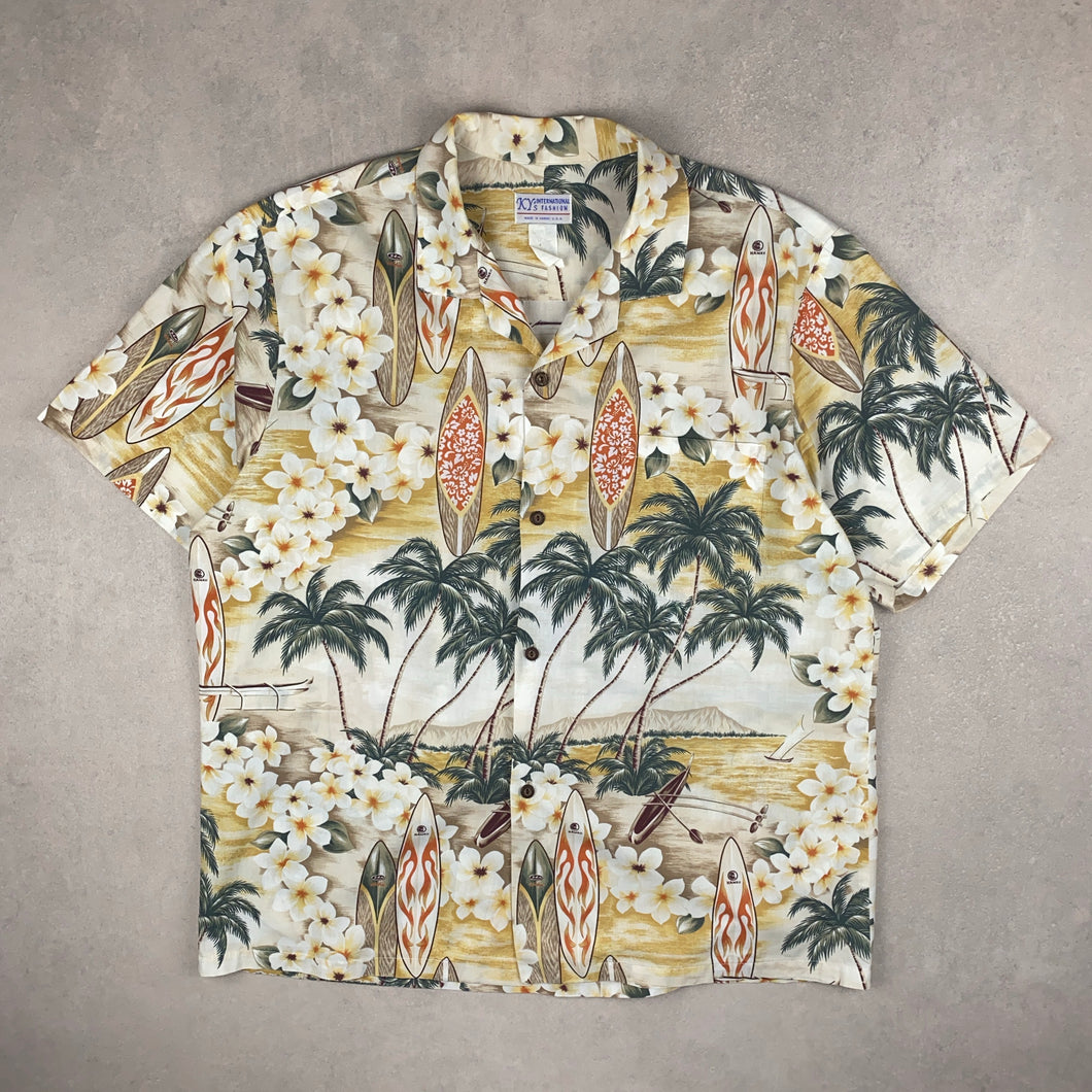 chemise-aloha-made-in-hawaii-kys-motifs-fleurs-et-planches-de-surf
