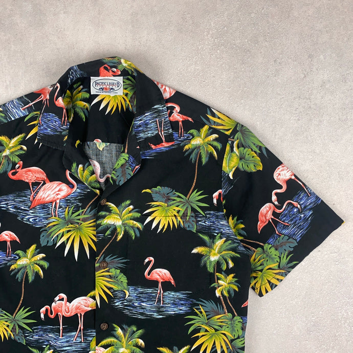 chemise-aloha-made-in-hawaii-pacific-legend-noire-perroquet