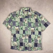 Charger l'image dans la galerie, chemise-aloha-vintage-made-in-hawaii-homme-verte
