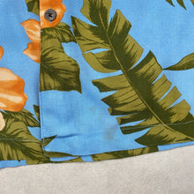 Charger l&#39;image dans la galerie, chemise-hawaienne-a-fleurs-homme-bleu-et-orange
