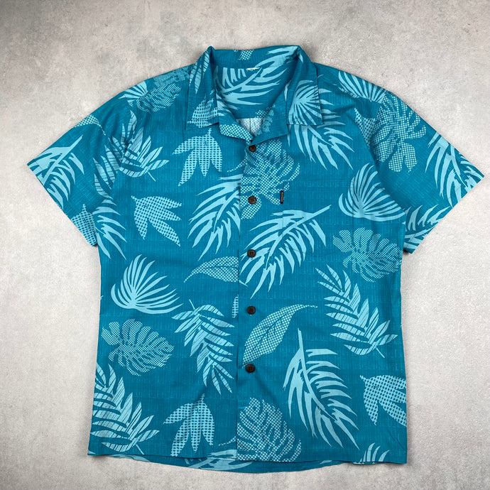 chemise-hawaienne-a-fleurs-homme-bleue-turquoise