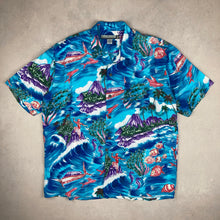 Charger l'image dans la galerie, chemise-hawaienne-a-fleurs-homme-turquoise
