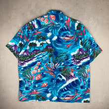 Charger l'image dans la galerie, chemise-hawaienne-a-fleurs-homme-turquoise
