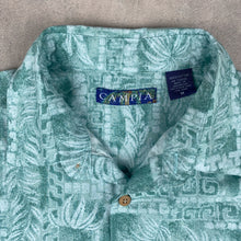 Charger l&#39;image dans la galerie, chemise-hawaienne-a-fleurs-homme-verte-bleue
