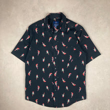 Charger l'image dans la galerie, chemise-hawaienne-a-fleurs-noire-homme
