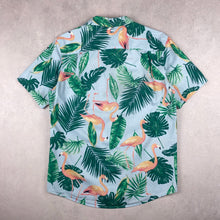 Charger l&#39;image dans la galerie, chemise-hawaienne-a-fleurs-old-navy-verte
