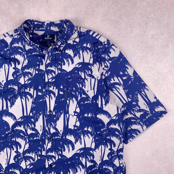 chemise-hawaienne-a-fleurs-palmiers-bleus
