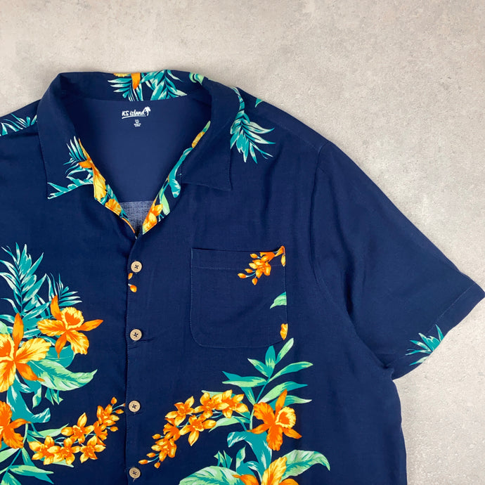 chemise-hawaienne-bleue-a-fleurs-grande-taille-homme