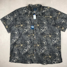 Charger l&#39;image dans la galerie, chemise-hawaienne-grise-a-fleurs-grande-taille-homme

